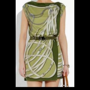 GUCCI Horsebit Silk Wrap Dress